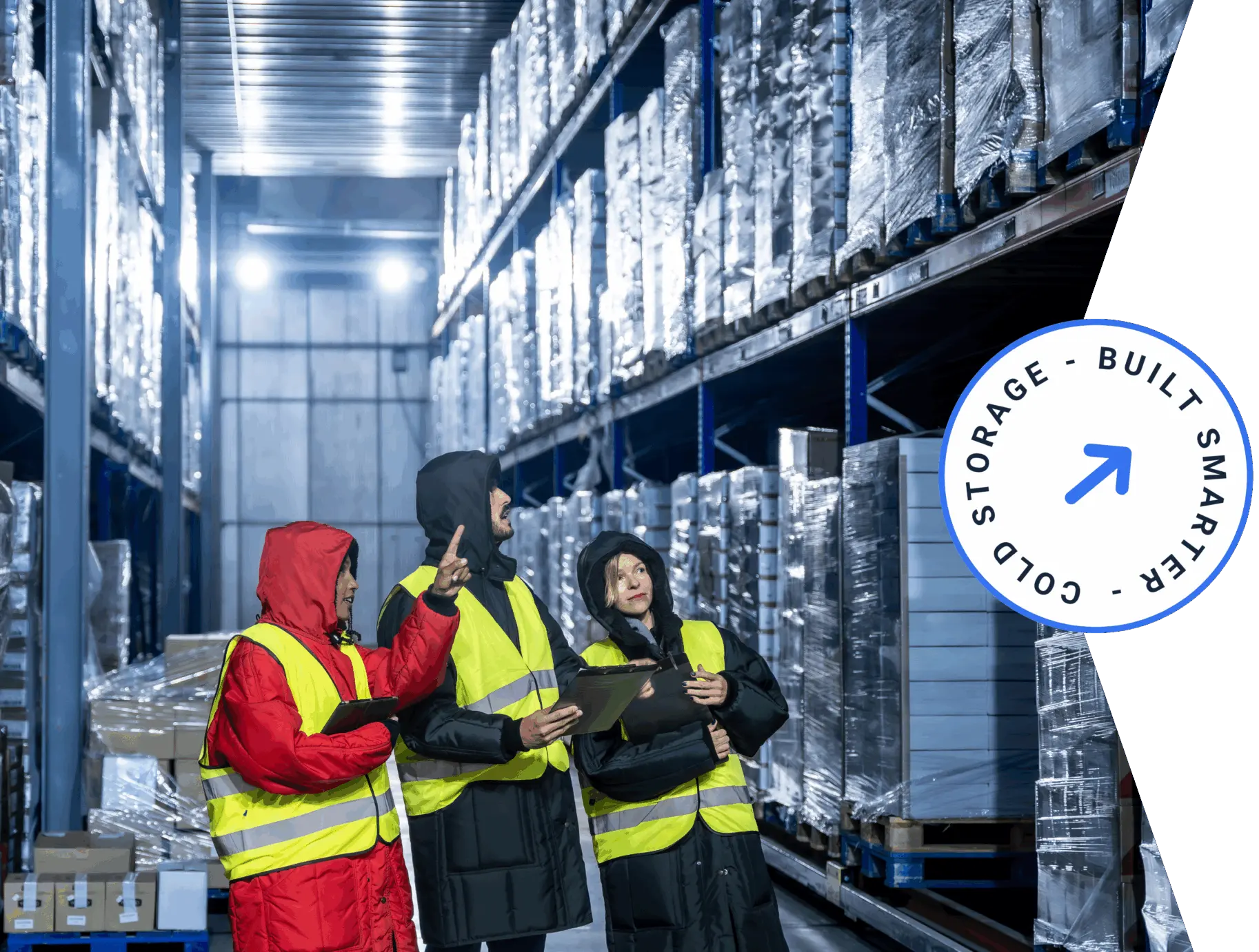 Commissioned cold storage refrigeration facility ready for operation