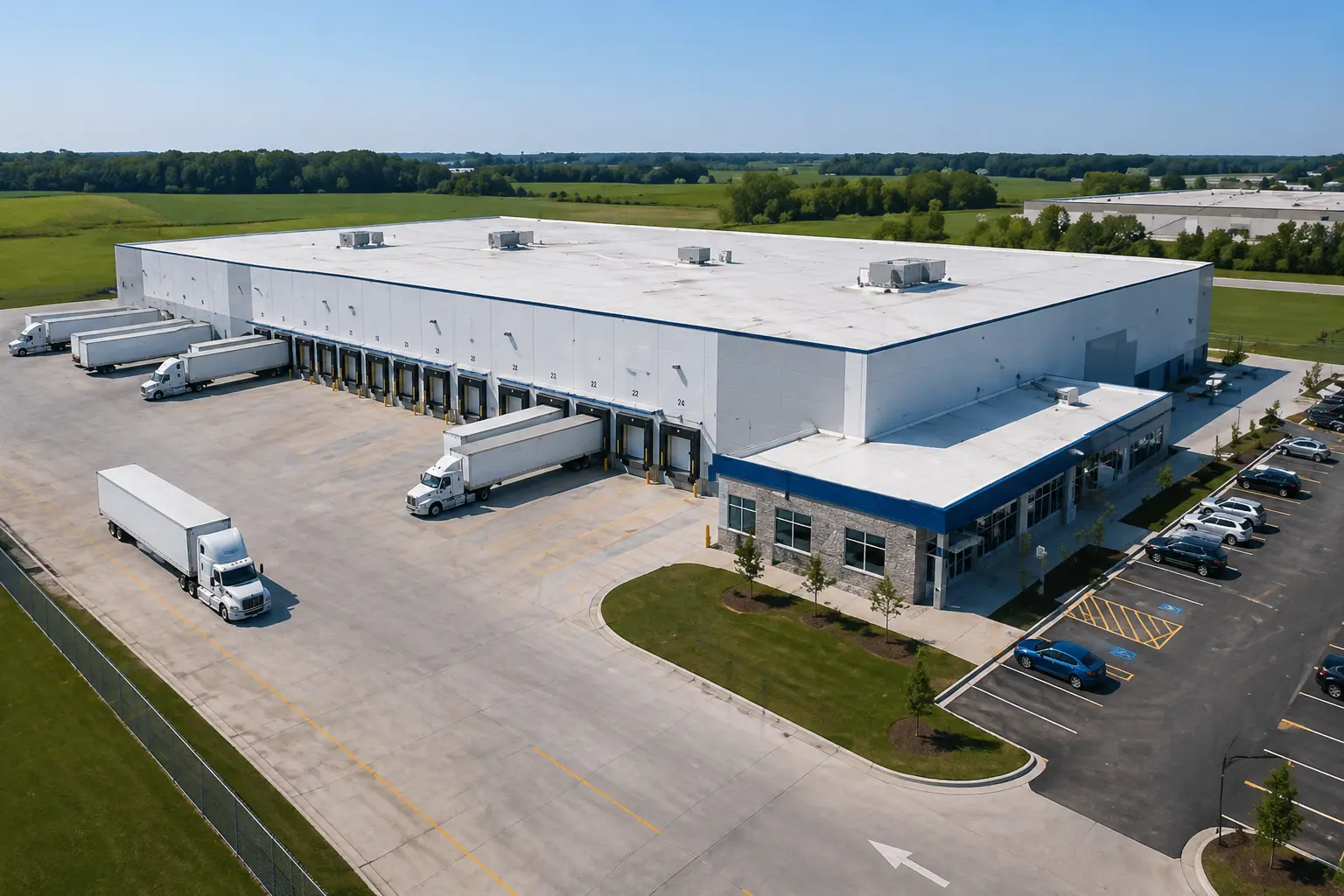 Long-term performance refrigerated warehouse with completed insulated panel envelope